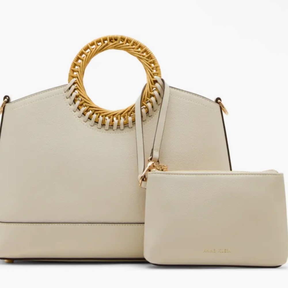 Anne Klein Circle Handle Tote Bag NWT